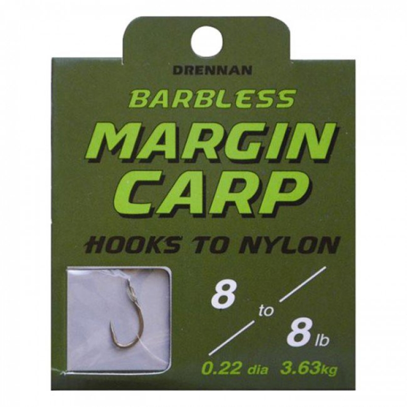 Drennan Barbless Margin Carp Hooks To Nylon Drennan