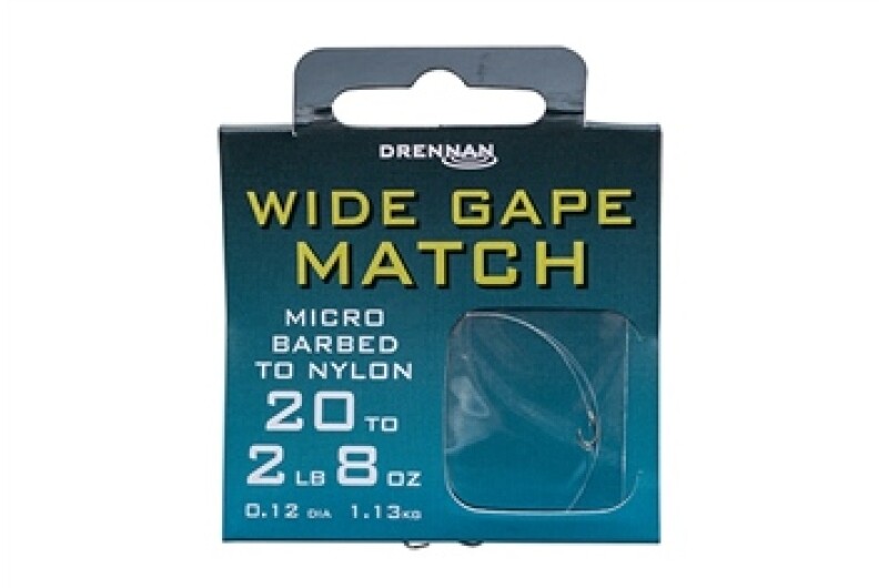 Drennan Wide Gape Match Barbed Hooks to Nylon